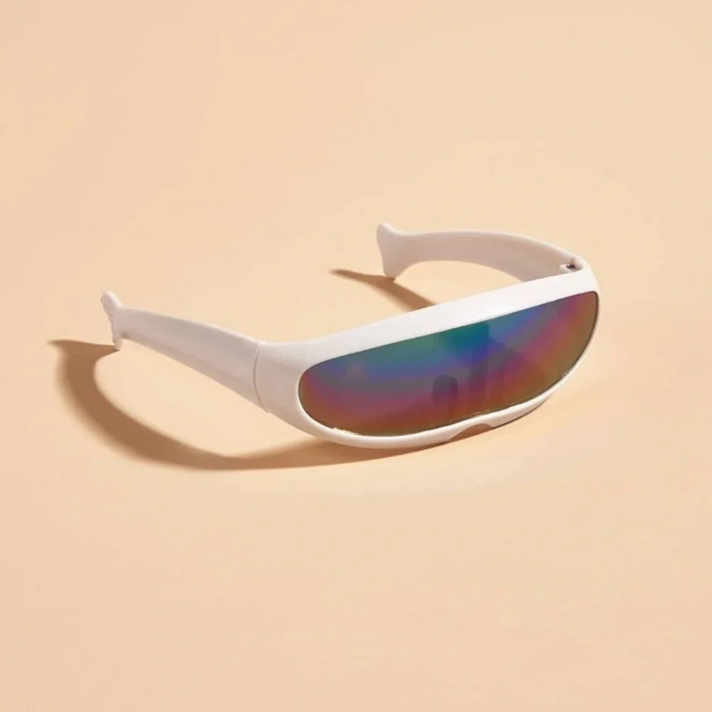 🐈‍⬛ Adorable Kitty Cat Iridescent Uni- Lease Shield Sun Glasses 🐈‍⬛